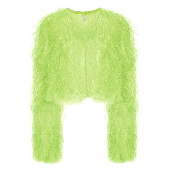 Lapointe Cropped Feather Bomber