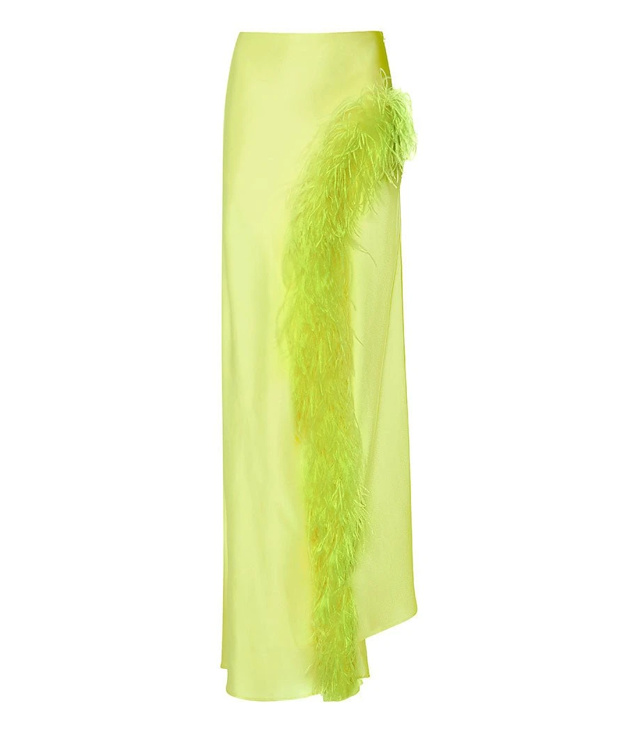 Lapointe-Feather-Asymmetrical-Skirt-3 Lapointe Feather Asymmetrical Skirt