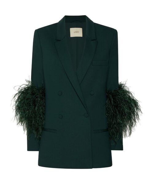 Lapointe Scuba Blazer With Feathers