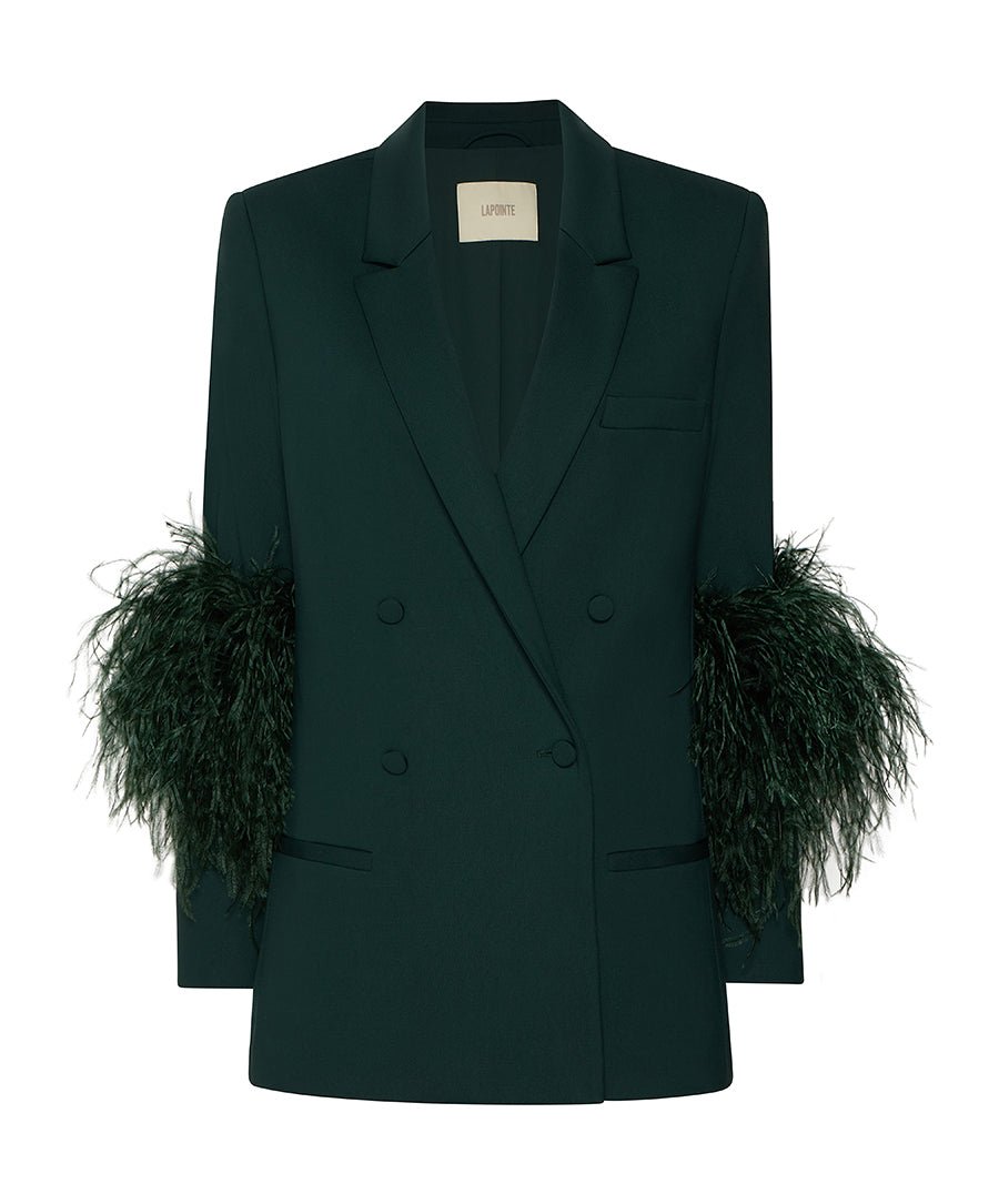 Lapointe Scuba Blazer With Feathers