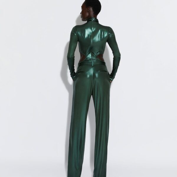 Lapointe Shiny Jersey Turtleneck Bodysuit