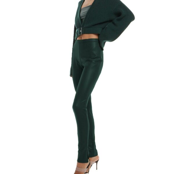 Lapointe Stretch Faux Leather Slit Legging