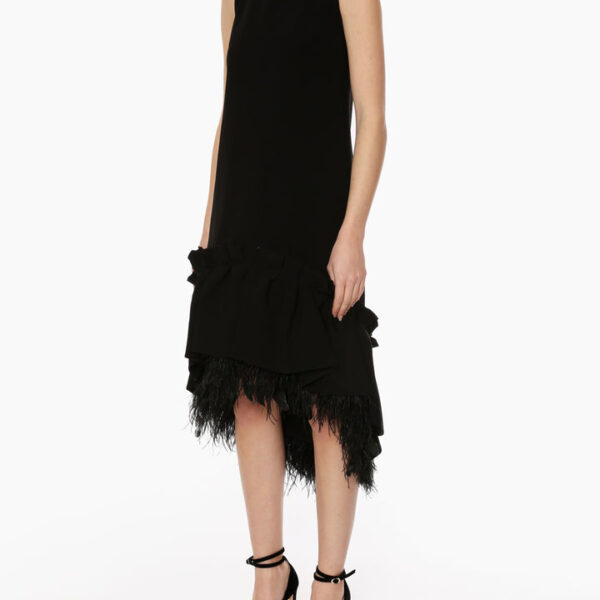 Huishan Zhang Jodie Dress Black Crepe Jodie Dress Black Crepe Clothing British designer Luxury Shoes 