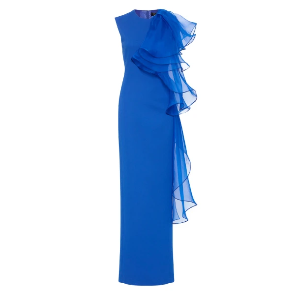 Maelle cape gown Butter crepe fitted waterfall midi dress (Copy) Clothing classic Luxury Shoes 