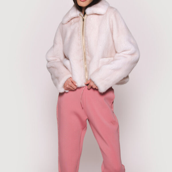 Beige Mink fur Jackets