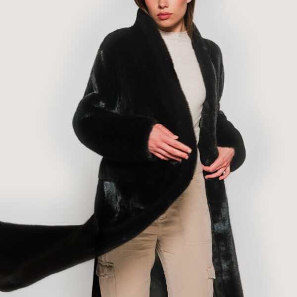 Black Mink fur Coats