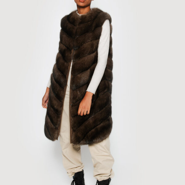 Brown Vests fur Coats