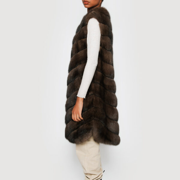 Cashmere and graphite sable vest - Image 4