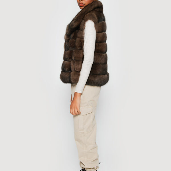 Cashmere and sable vest coat - Image 4