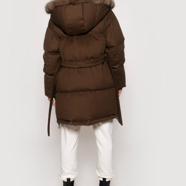 Cashmere down jacket with graphite sable - Image 4