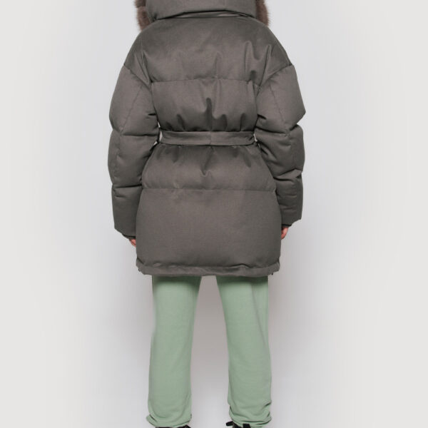 Cashmere down jacket with smoke sable - Image 4