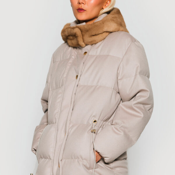 Beige Mink fur Jackets
