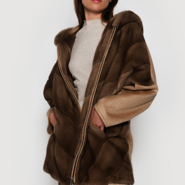 Brown Mink fur Jackets