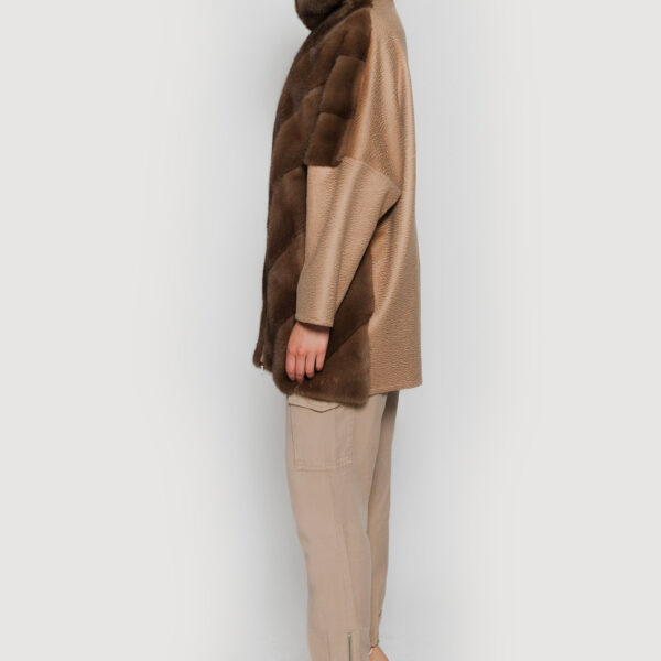 Cashmere jacket and mink pastel - Image 4