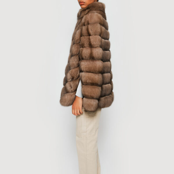 Cashmere jacket and sable barguzinsky royal sand - Image 4
