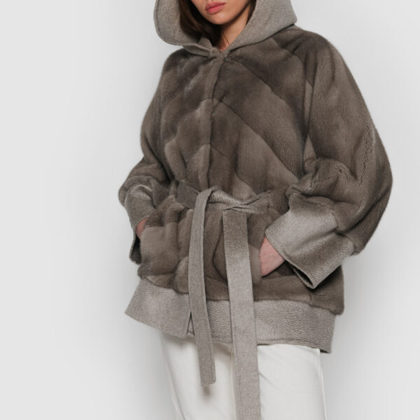 Gray Mink fur Jackets