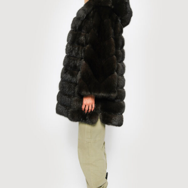 Coat in sable barguzinsky dark - Image 4