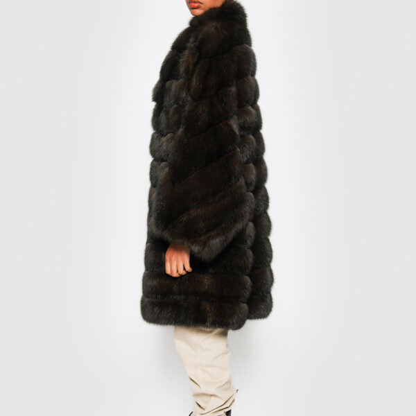 Coat in sable barguzinsky dark silvery - Image 4