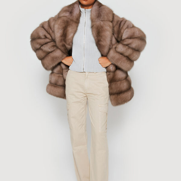 Beige Sable fur Jackets
