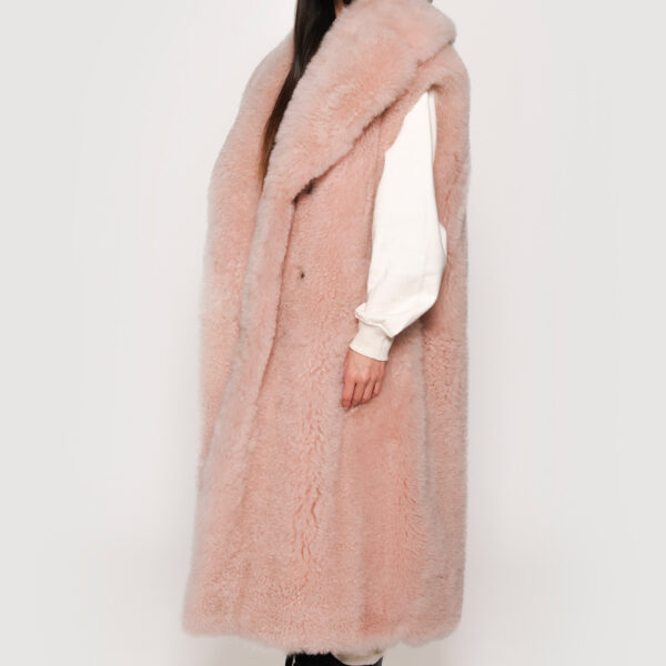 Long mohair pink vest - Image 4