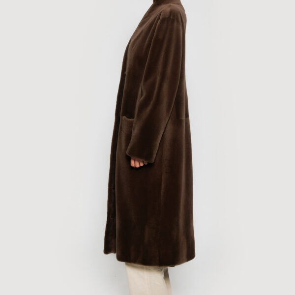 Mink cocoa shaved coat - Image 4