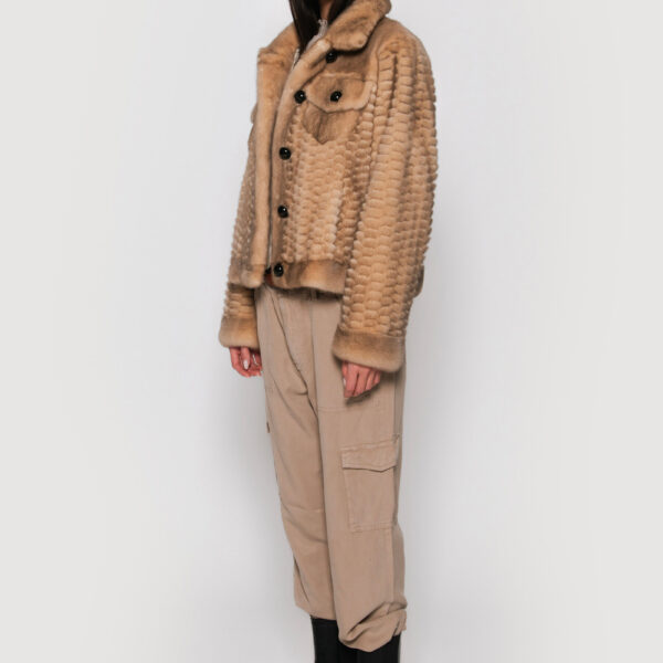 Beige Mink fur Jackets