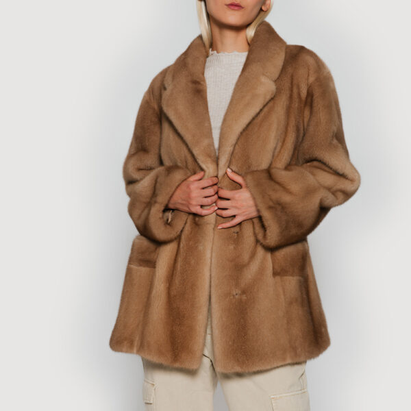 Beige Mink fur Jackets