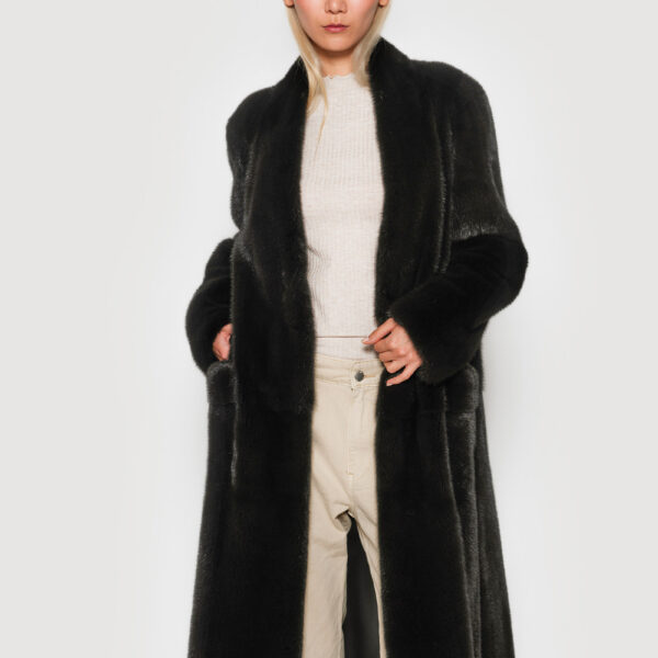 Black Mink fur Coats