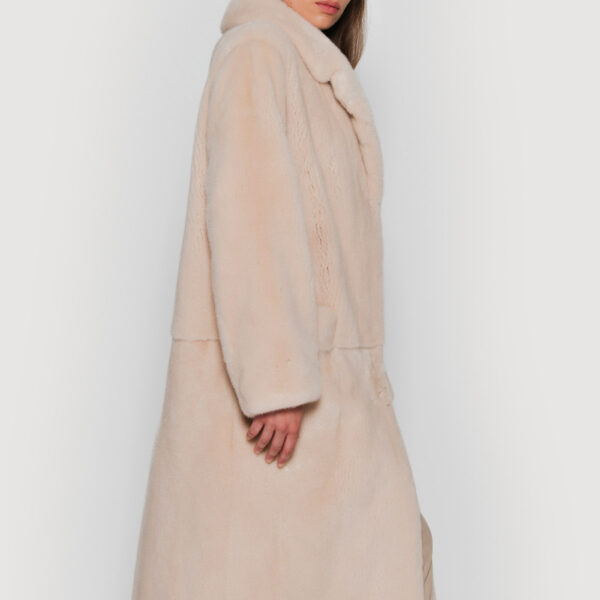 Beige Mink fur Coats