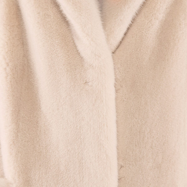 Beige Mink fur Coats