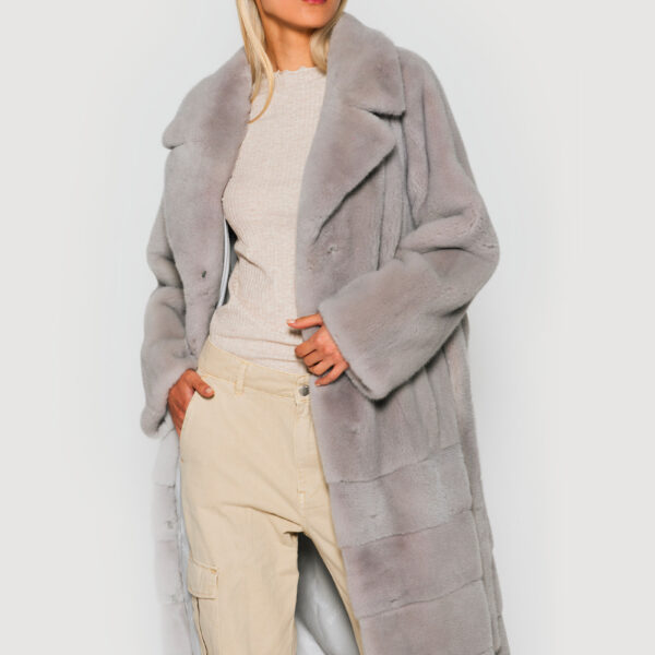 Gray Mink fur Coats