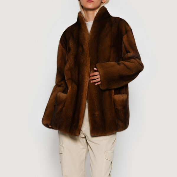 Brown Mink fur Coats