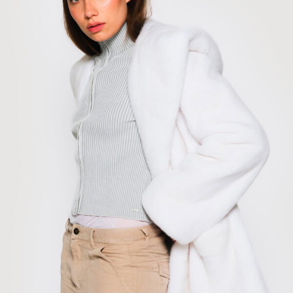 White Mink fur Jackets