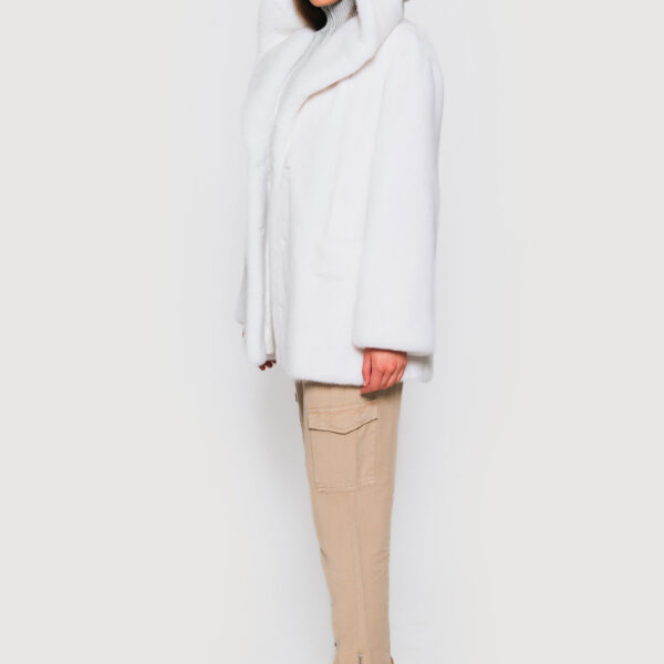 Natural white mink jacket - Image 4