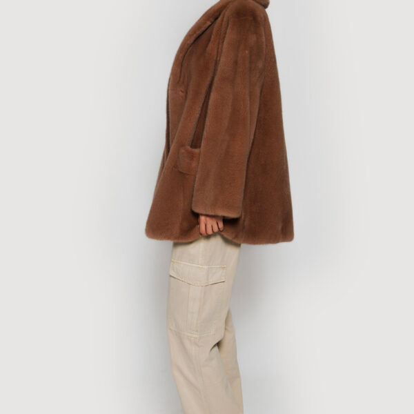 Tiger’s eye mink jacket - Image 4