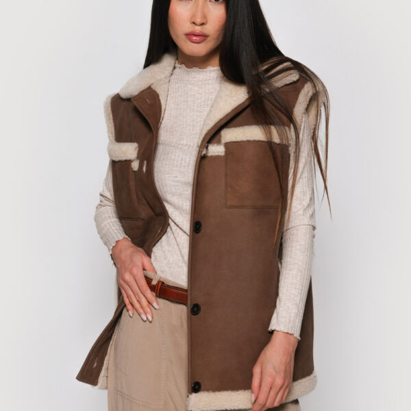 Brown Vests fur Coats