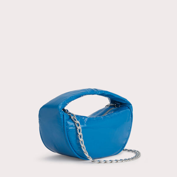 By Far Baby Cush Cerulean Shellsuit Fabric Bag bag