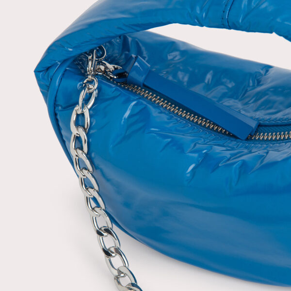 By Far Baby Cush Cerulean Shellsuit Fabric Bag bag