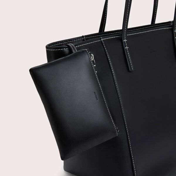 By Far Club Tote Black Box Calf Leather bag bag