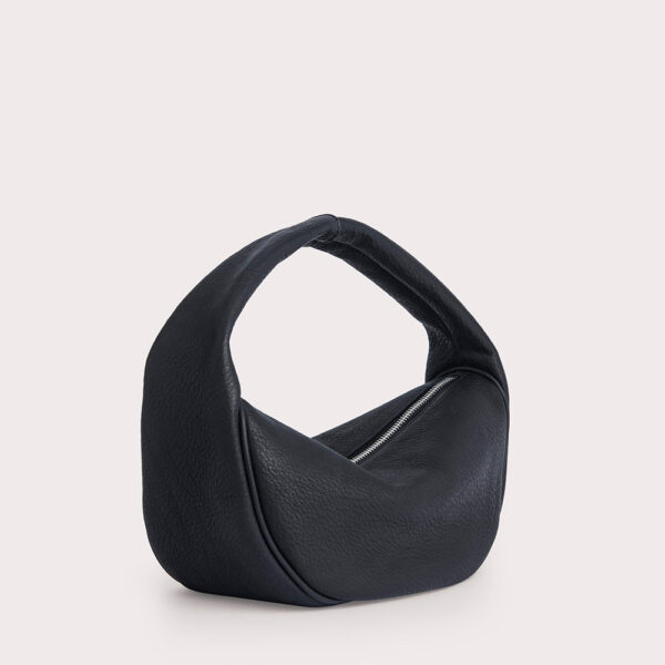 By Far Cush Black Flat Grain Leather Bag bag