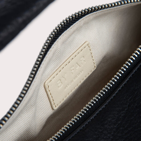 By Far Cush Black Flat Grain Leather Bag bag