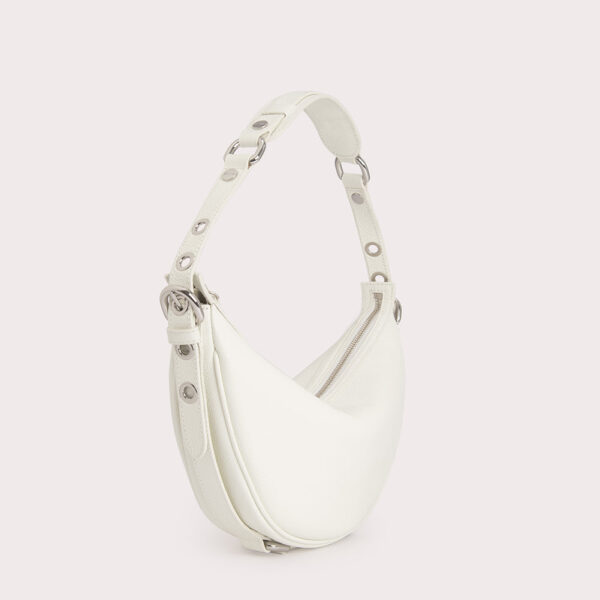 By Far Gib White Small Grain Calf Leather Bag bag