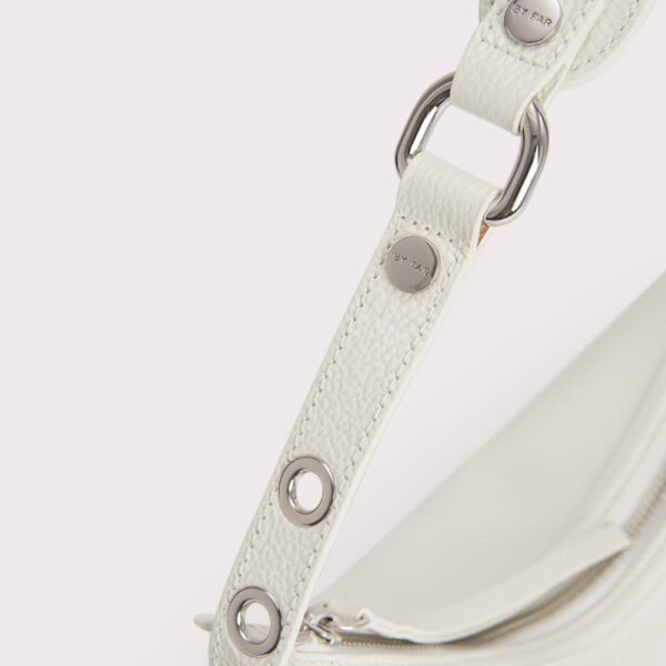 By Far Gib White Small Grain Calf Leather Bag bag