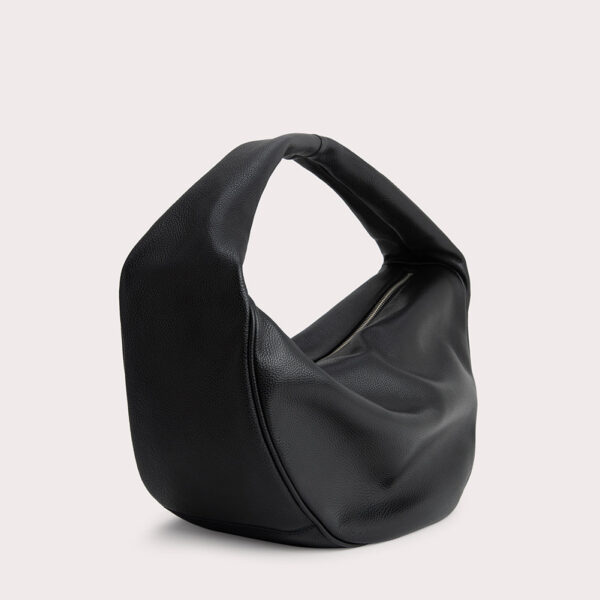 By Far Maxi Cush Black Small Grain Calf Leather bag