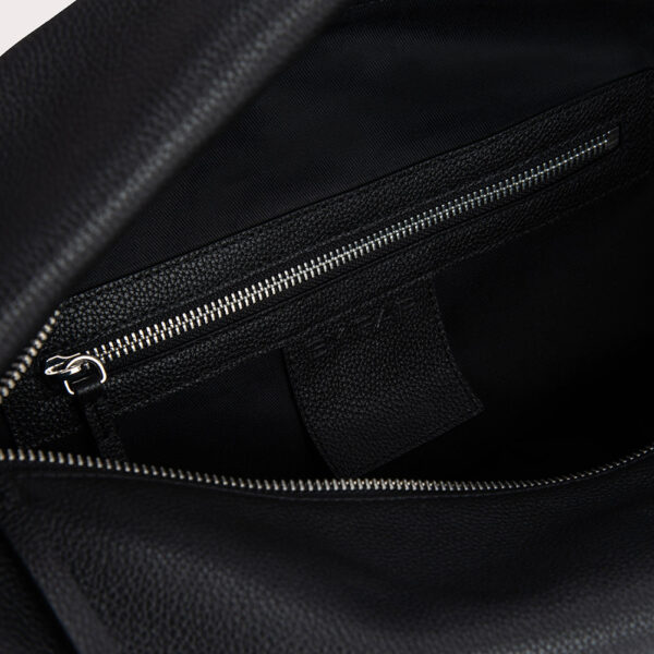 By Far Maxi Cush Black Small Grain Calf Leather bag