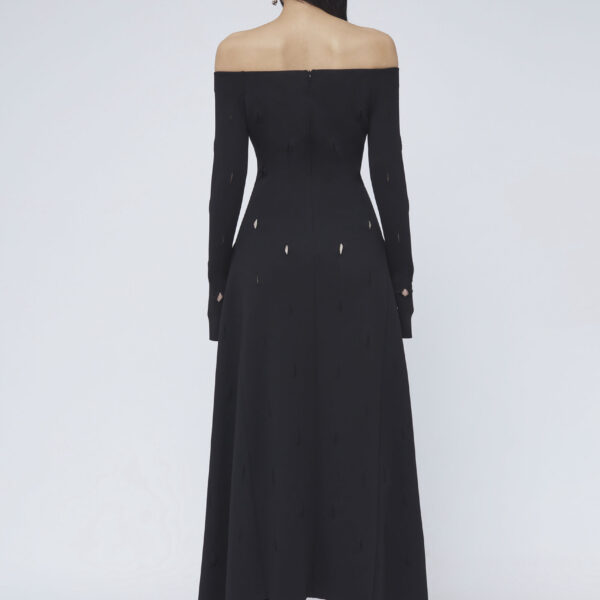 CHATS by C.Dam Black Collins Dress