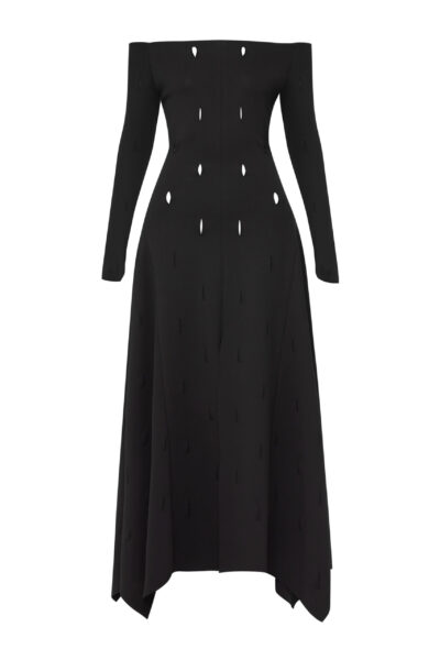 CHATS by C.Dam Black Collins Dress