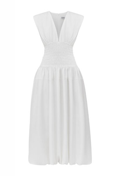 CHATS by C.Dam White Kate Dress