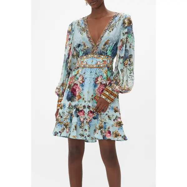 Button Front Frill Dress - Image 5