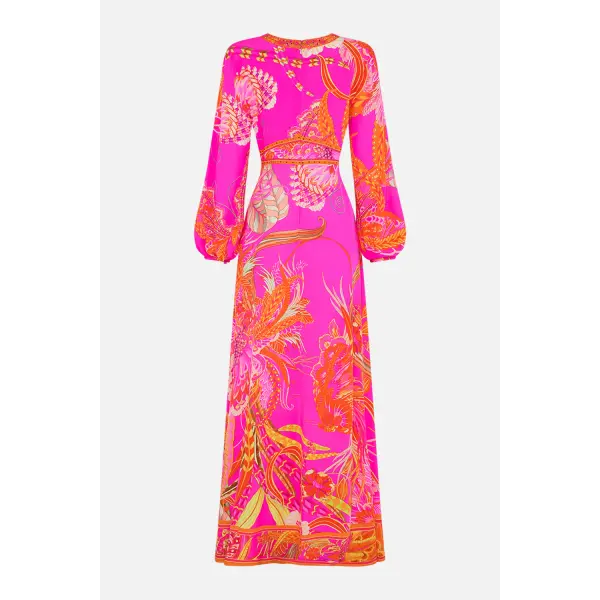 Plunge Neck Long Dress - Image 6